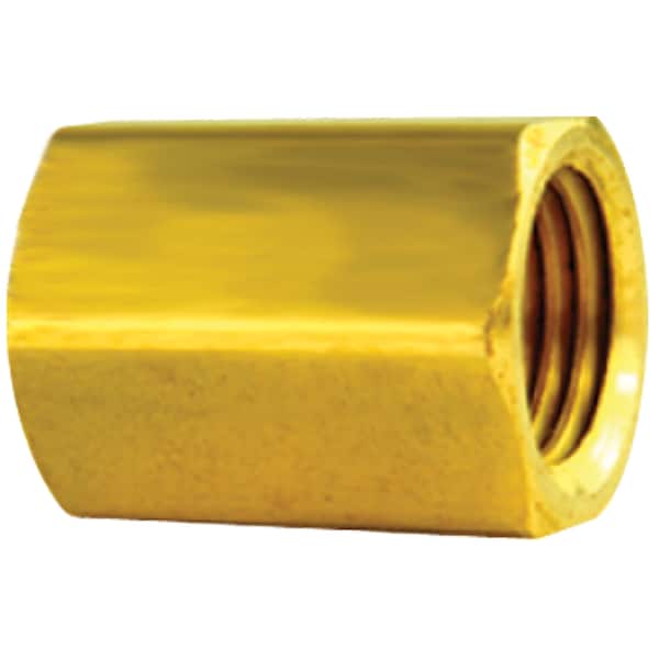 Brass Brake Line Union, 3/16 (3/8-24 Inverted), 100/box